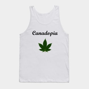 Canadopia Canada Marijuana Pot Leaf Light-Color Tank Top